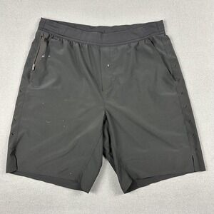 Ten Thousand Shorts Mens Large‎ Black Athletic Running Zipper Pocket Reflective